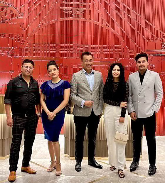 team leader Bijay Suwal (in the Middle) at an event
