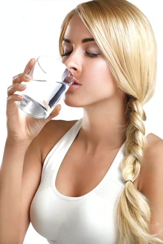 Blonde Woman Drinking A Glass of Water - Water Filtration Systems - Roto-Rooter