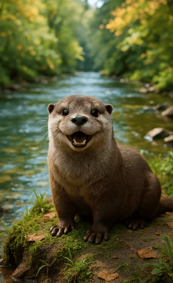 Une loutre souriante pour la journée mondiale de la loutre