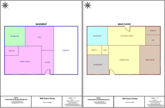 Room by room Manual JS example report. Load calculations and equipment selection