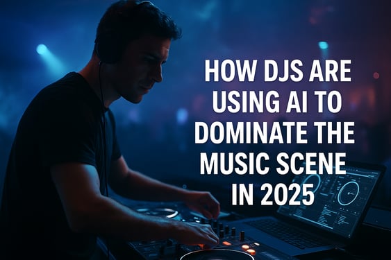 a dj playing music in front of a laptop