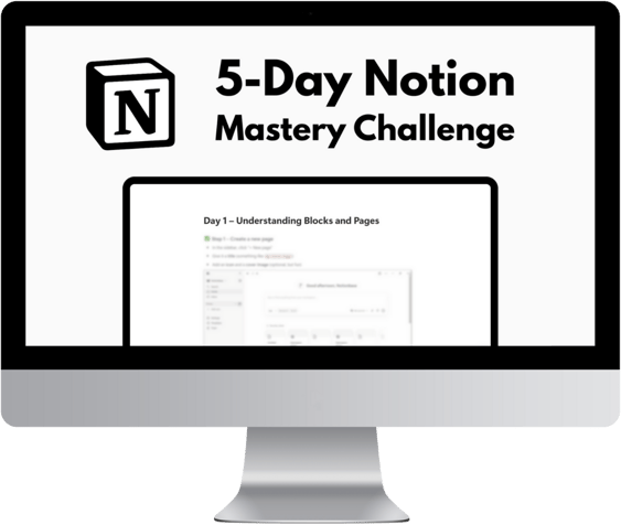 5-Day Notion Mastery Challenge Mockup