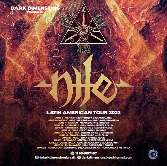Nile Band Latin America Tour Dates Poster