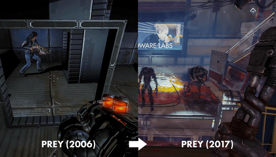 Prey 2016 vs 2027's Reboot Screengrab Comparison.