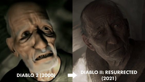 Diablo II 2000 vs 2021's Remaster Resurrected Screengrab Comparison.