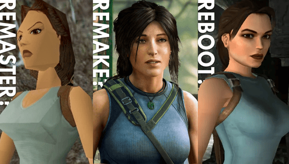 Game Remake vs Remaster vs Reboot Tomb Raider Teaser Image.