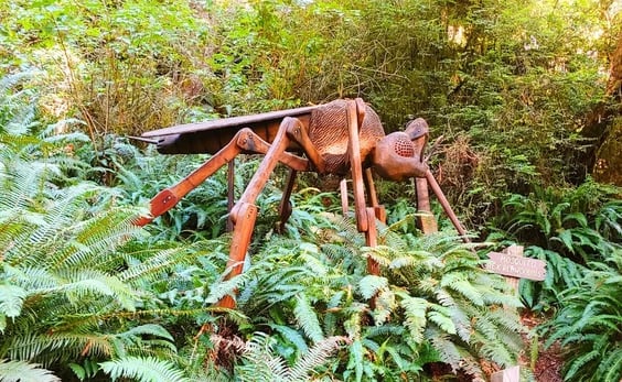 CA Coast - A gigantic wooden mosquito at the Trees of Mystery in Klamath