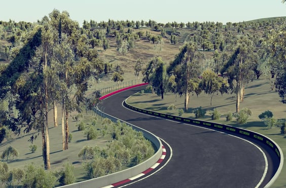 Realistic Race Track Rocks Creek