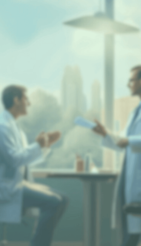 a doctor and a patient in a hospital room