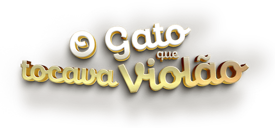 Logotipo escrito "O Gato que tocava violão" do site leitura fantástica. 