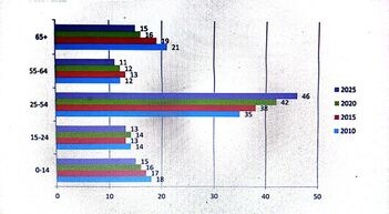 IELTS writing task 1 bar chart