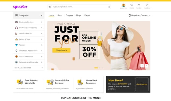 online store speaker