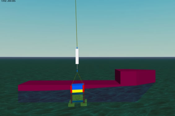 OrcaFlex simulation of splash zone crossing