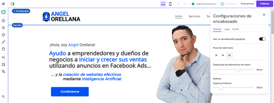 Crear Website mediante IA