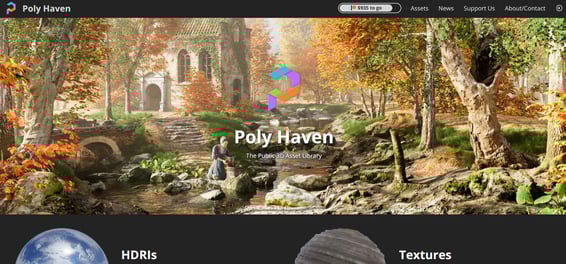 Site internet Poly Haven