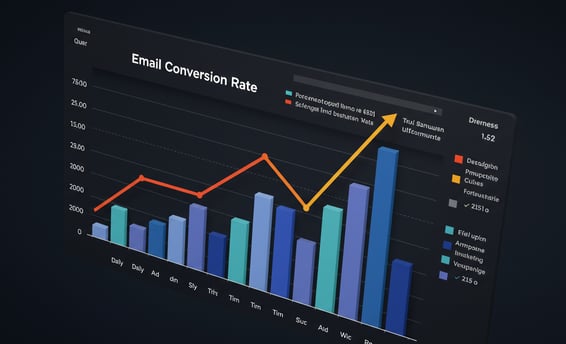 Graph showing email conversion rate