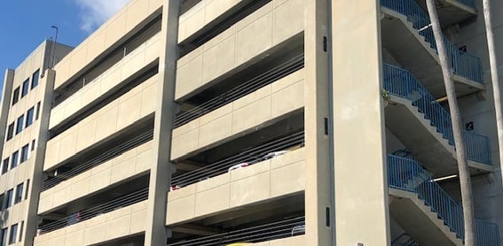 exterior concrete parking garage pressure cleaning services