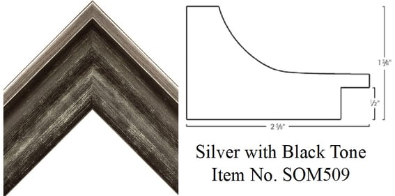 Silver with Black Tone Picture Frame Item No. SOM509
