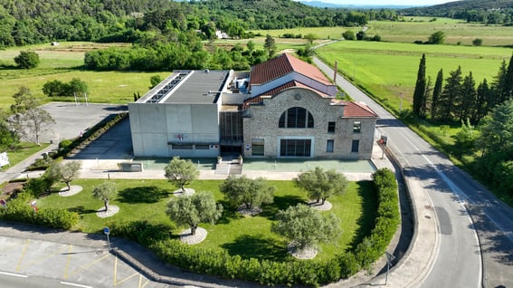 La maison de l'eau sous l'oeil du drone