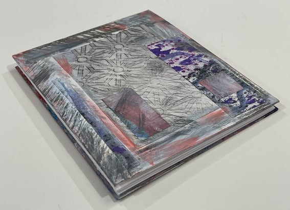 Accordion - collage cover grey pink tones