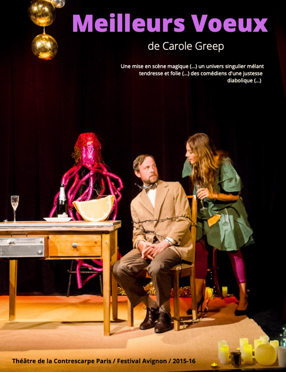 Constance Labbé, Arnaud Lechien. Texte C.Grepp, mes de Philippe Beheydt.