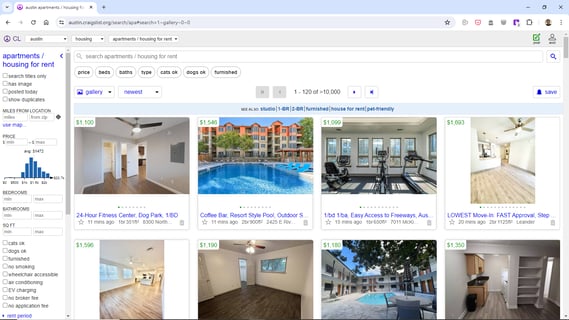 Craiglist es un sitio donde podras en contrar vivienda tanto para venta como renta.