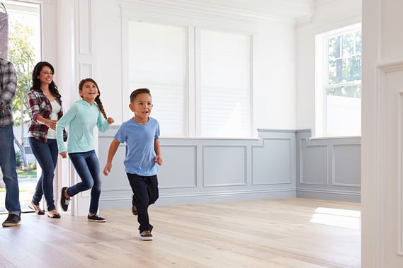 local moving family in their new home