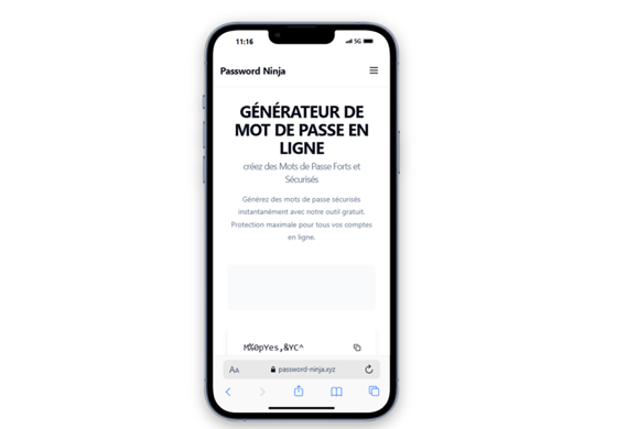 GÉNÉRATEUR DE MOT DE PASSE EN LIGNE