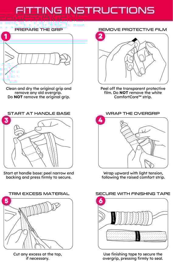 ComfortMax overgrip fitting instructions - Padel Vibes