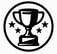 Icono de trofeo, representa creatividad que destaca y deja huella