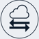Jimproved Tech logo of a cloud with arrows, representing cloud storage