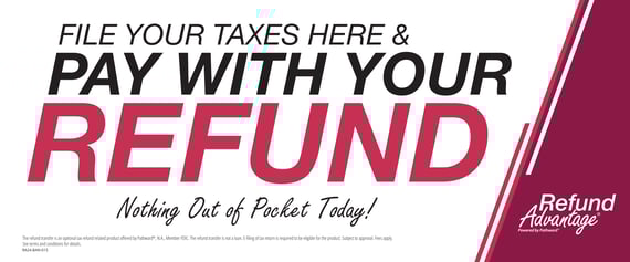 file your taxes here and pay with your refund