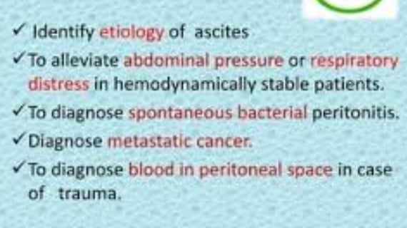 Abdominal Paracentesis Diagnostic and Therapeutic