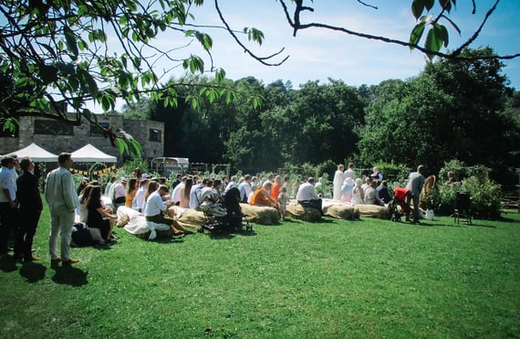 Outdoor Wedding Ceremony At Roman Lakes Stockport