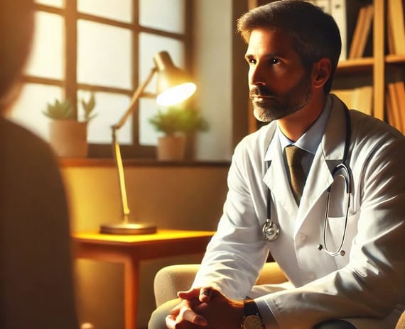 a man in a lab coat and a doctor's coat