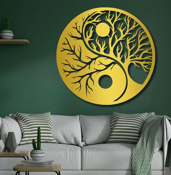 This yin yang wall decor is an unmissable artwork that shows the power of life