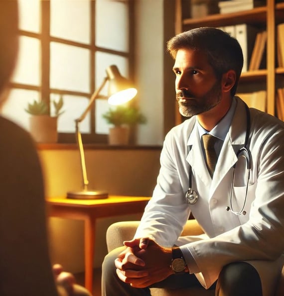a man in a lab coat and a doctor's coat