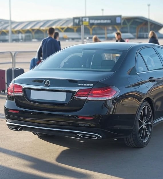 Mercedes E Class en el aeropuerto