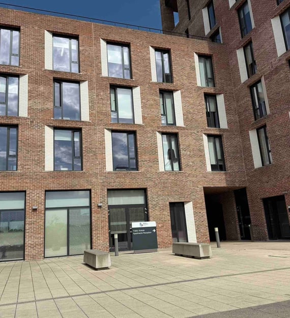 Level access to North Campus accommodation from the disabled parking area