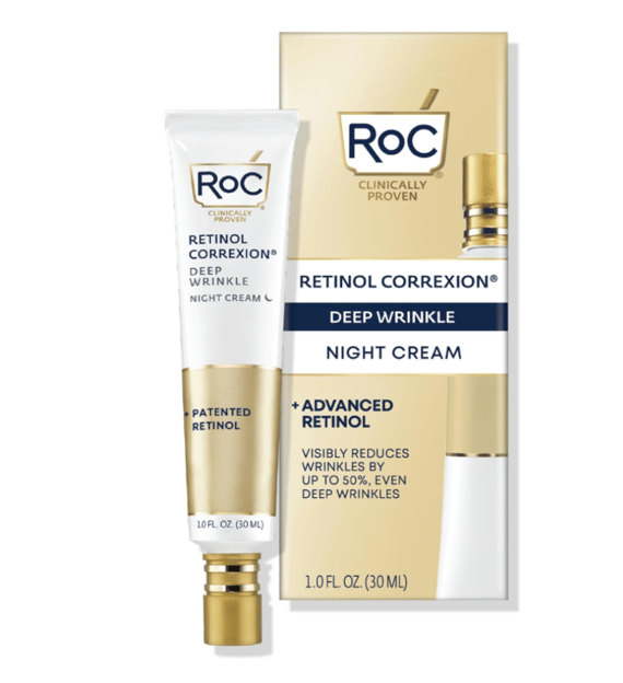 RoC Retinol Correxion Deep Wrinkle Night Cream - Anti-aging skincare for fine lines & wrinkles