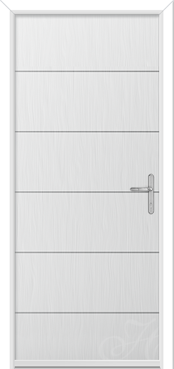 a modern metro front door - white with no glass