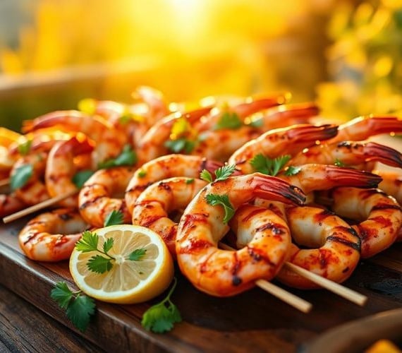 Seasoned Spicy Grilled Shrimp