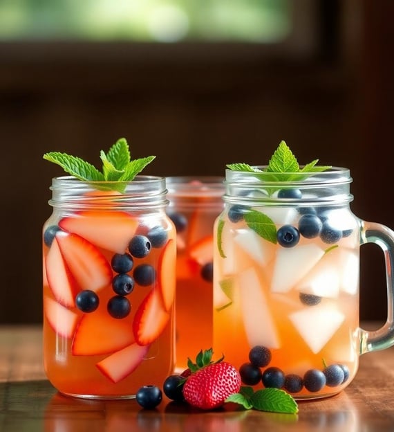 3 jars of fruit teas