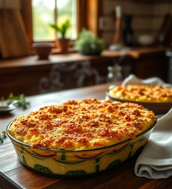 Zucchini and Yellow Squash Au Gratin