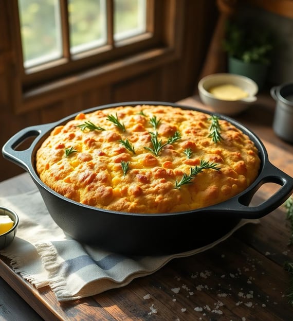 Herbed Cornbread with Rosemary and Thyme