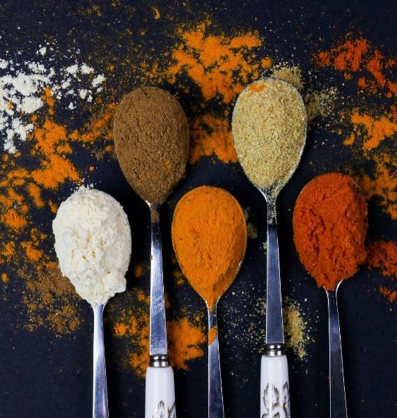 Spices in spoons