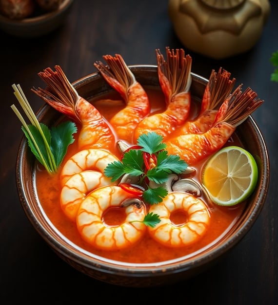 Tom Yum Goong (Spicy Shrimp Soup)
