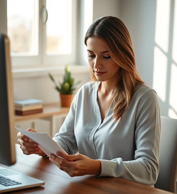 woman with a simple to-do list