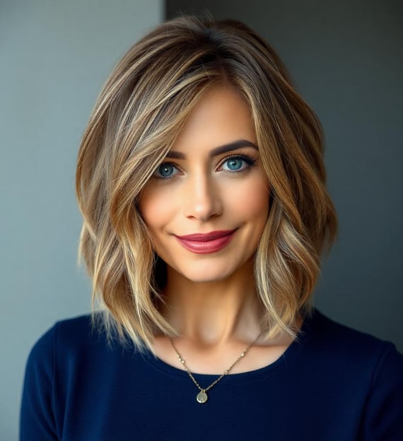a woman with blonde hair and blue eyes