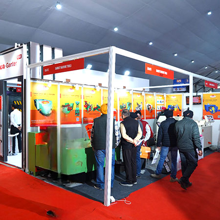 A photo of Samrat machine tools in exhibition in Ludhiana glada machauto